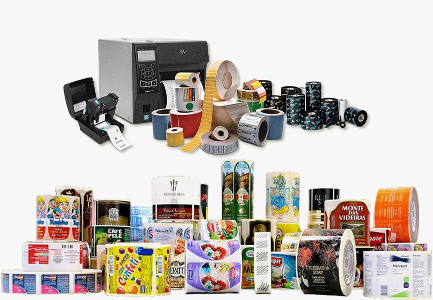 Rolos de Etiquetas Adesivas